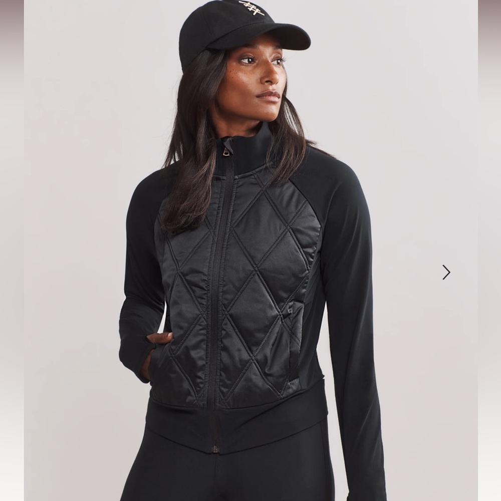 RHONE Black Quilted Jacket, sz L
